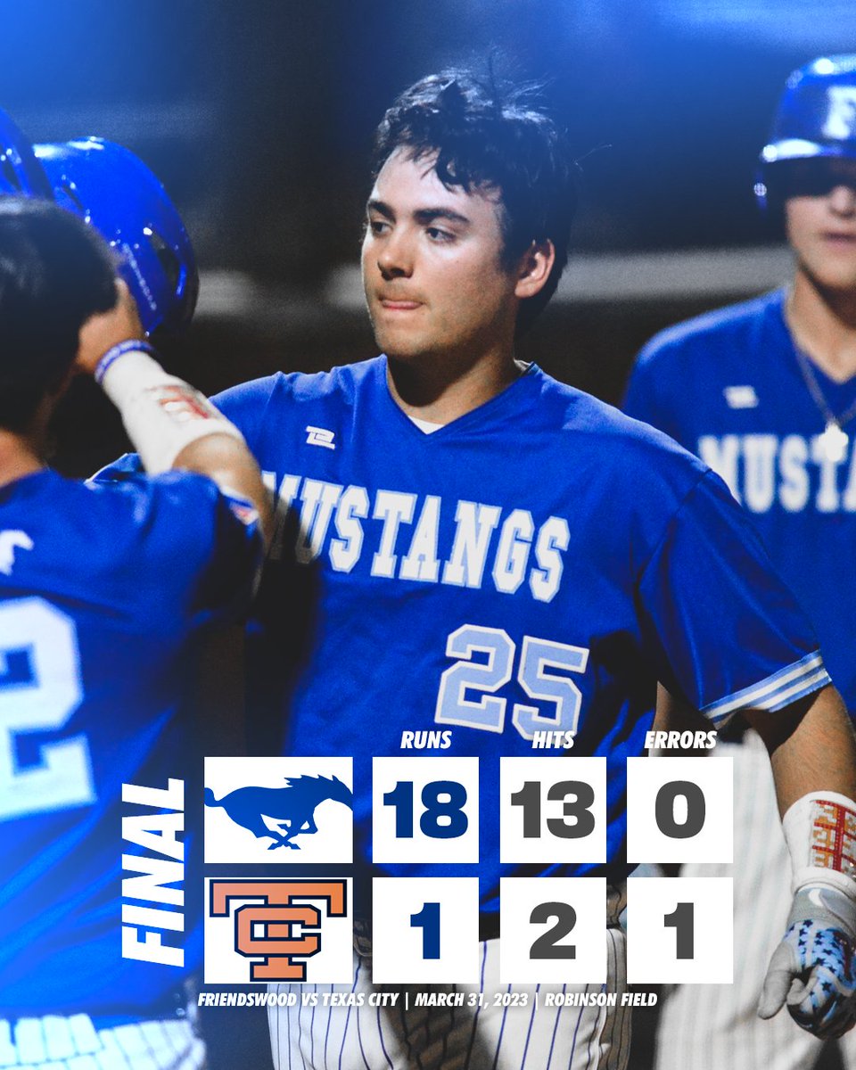 Dominant performance from the Mustangs tonight as we take the win over Texas City!