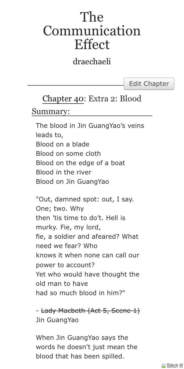 draechaeli's tweet photo. Extra 2 of The Communication Effect is up! @MDZSwipbang
🩸The blood in Jin GuangYao’s veins leads to,
🩸Blood on a blade
🩸Blood on some cloth
🩸Blood on the edge of a boat
🩸Blood in the river
🩸Blood on Jin GuangYao
AO3 🔗Extra 2: https://t.co/dRHhqlY2KA https://t.co/5tPjUGBuWA