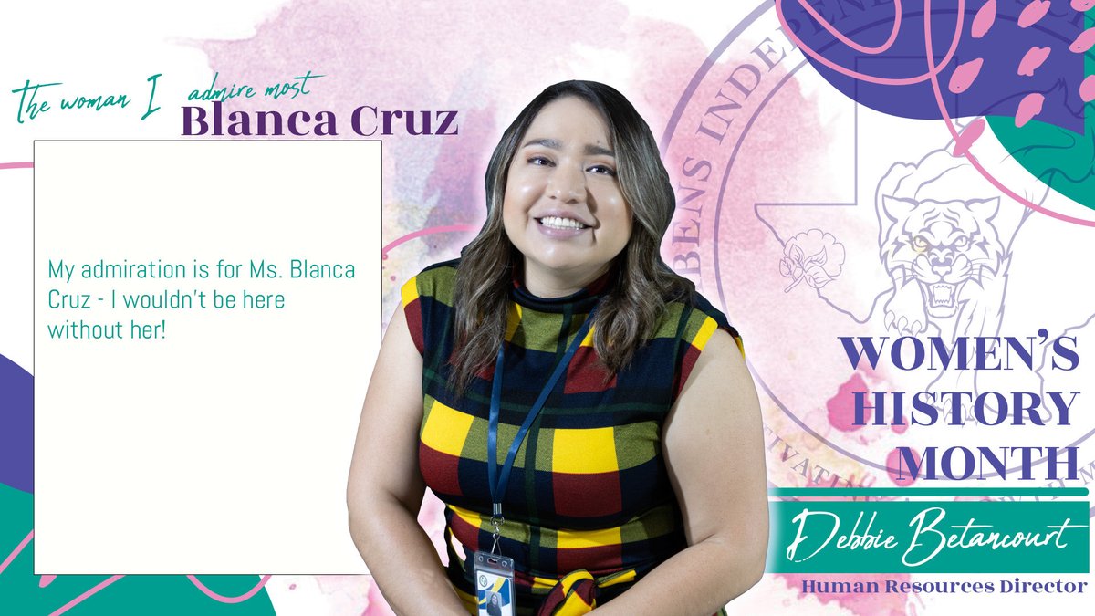 The Woman I Admire Most by Debbie Betancourt (HR Director) is… Blanca Cruz.  #WomensHistoryMonth2023 

#SmallTownTough