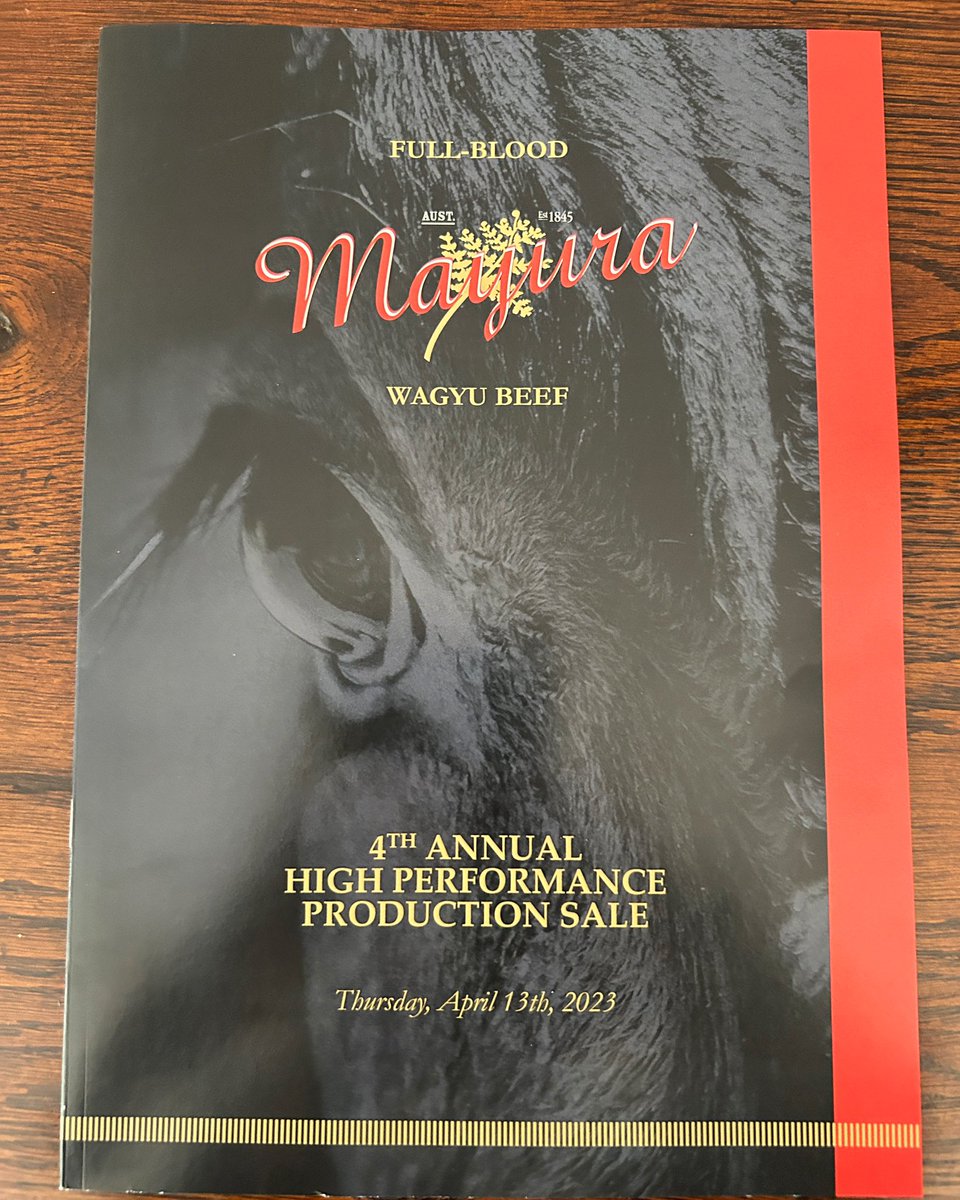 Just catching up on some reading this will be a really interesting sale. <a href="/MayuraStation1/">Scott de Bruin</a> <a href="/AustWagyuAssoc/">Aust Wagyu Assoc</a>