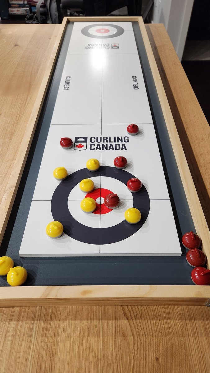 Getting ready to watch the men's world curling championship - home practice session!! 🥌 steal of one <a href="/TeamGushue/">Team Gushue</a> <a href="/CurlingCanada/">Curling Canada</a> <a href="/TD_Place/">TD Place</a> #curling #games