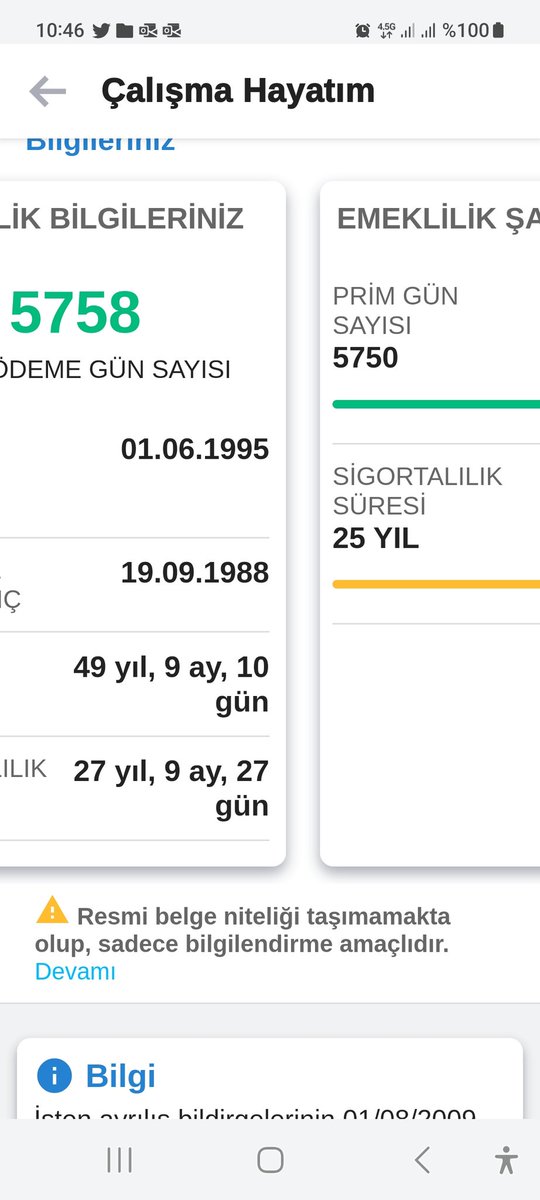 haliltsn's tweet photo. @Yaseminiei14664 @SekerliBalon @EmeginHalleri 410 gün Askerlik borçlanma ücretini 
Sabah 11 de banka ya ödedim 
Akşam 8 de
 E-devlette 
Günler ilave edilmiş idi çalışma hayatı  ma bakın https://t.co/vabbIqE1aZ