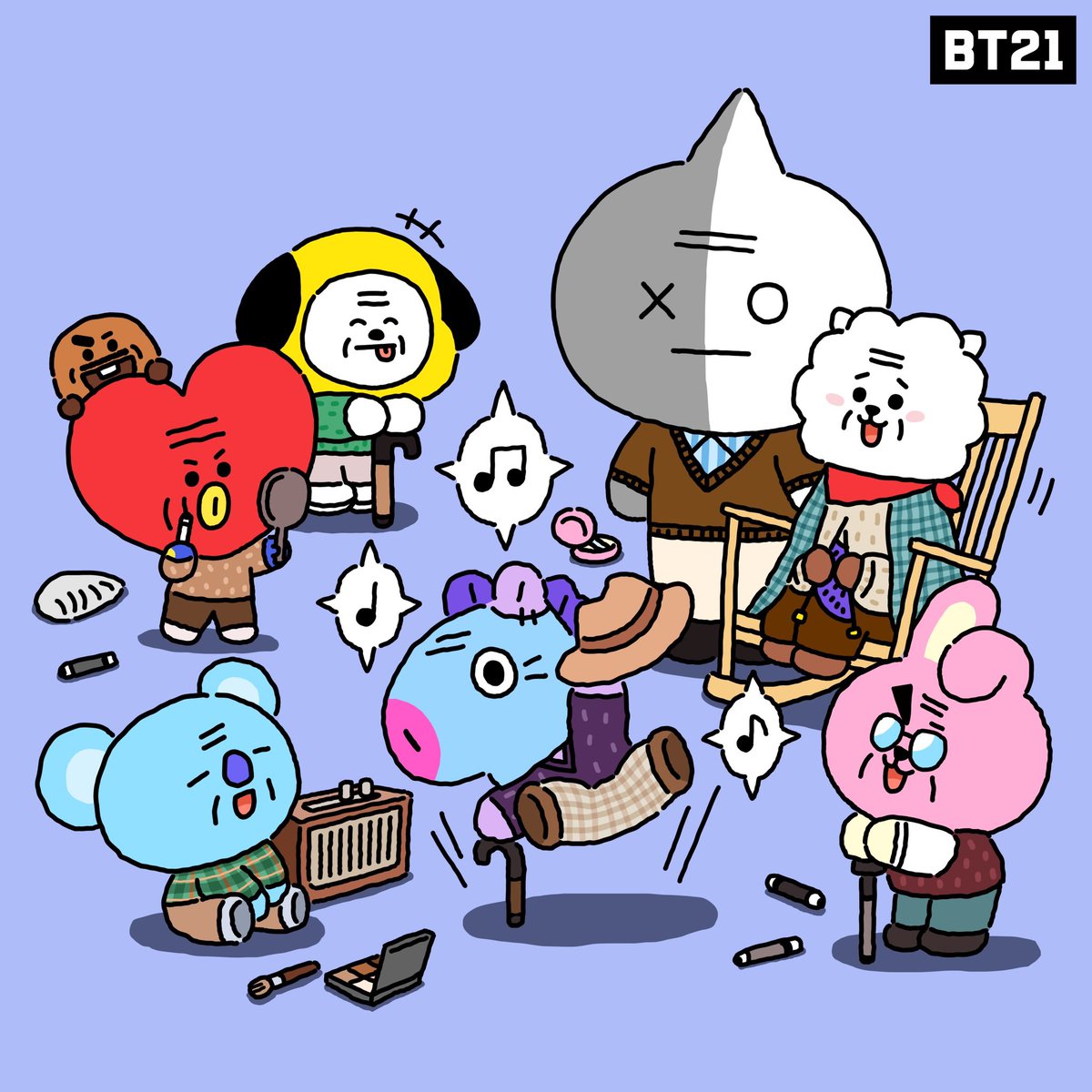 Surprise!!💥😆 It's a special april fools day costume teehee ⚠️
VAN! Stop ghosting~ draw another wrinkle!

Let's keep our friendship together till we actually become senior UNISTARS!💕

#BT21 #UNISTARS #newlook #aprilfools