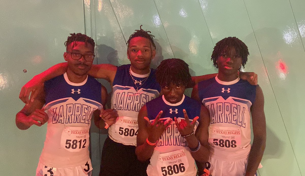 4x400 went 3.26 @ Texas Relays, primed and ready for district.