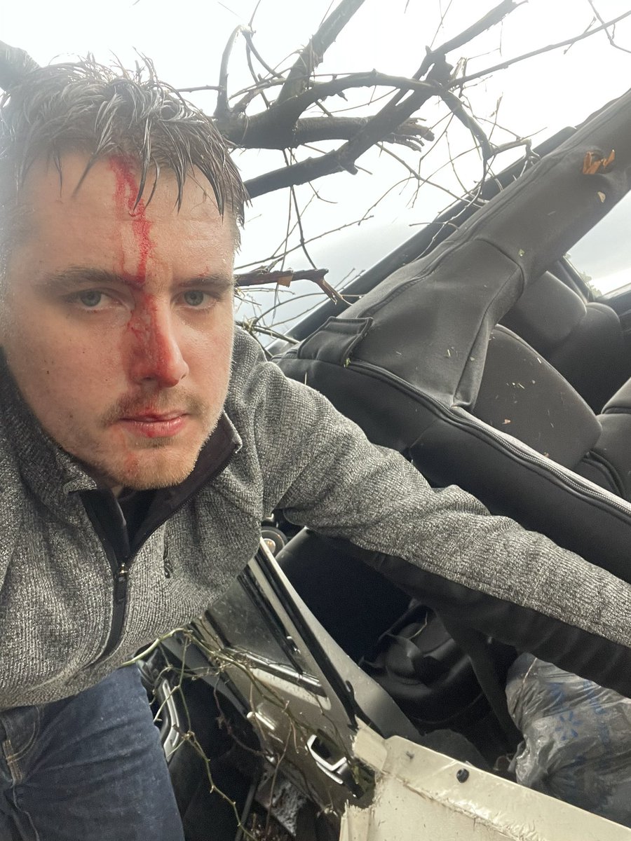 nicksortor's tweet photo. I truly believed I was going to die at the moment my car was picked up and tossed off the road by this massive tornado in Tennessee. 

I’ll have some videos to post later tonight. 

Thanks so much again for all your support. https://t.co/PpVphnjRMd