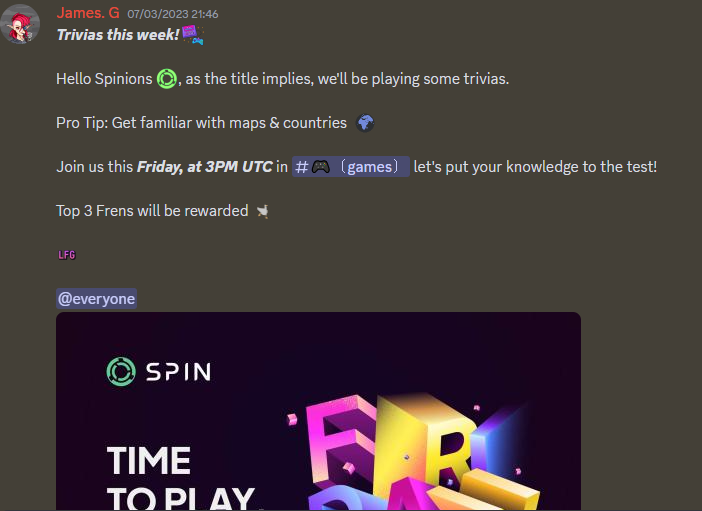 vietdat1802's tweet photo. Hãy tham gia vào DS Spin để tham gia game và nhận về những phần quà đặc biệt nhé. #Discord #Crypto https://t.co/Bn8LSifyMj https://t.co/xkAN1p8Y54