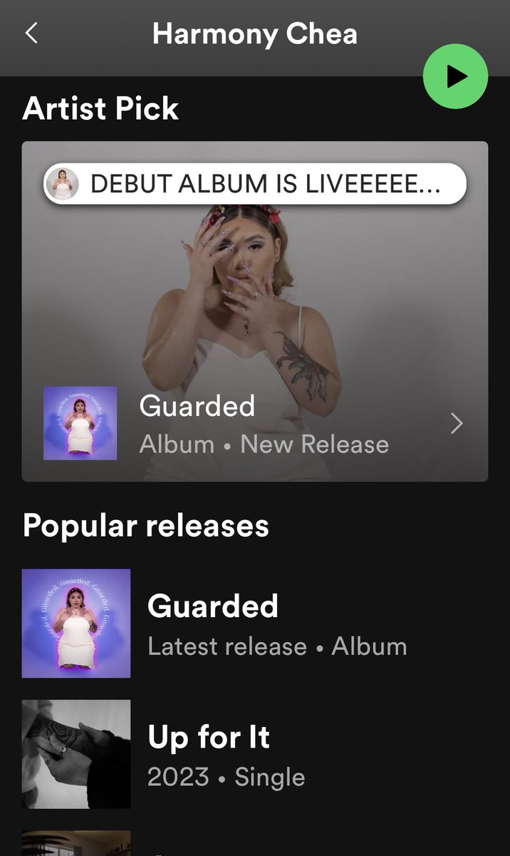 harmonyychea's tweet photo. available everywhere whaaaa 🥹⚔️💟 link in bio to stream my debut album 
#GUARDED https://t.co/0GIWK9Znve