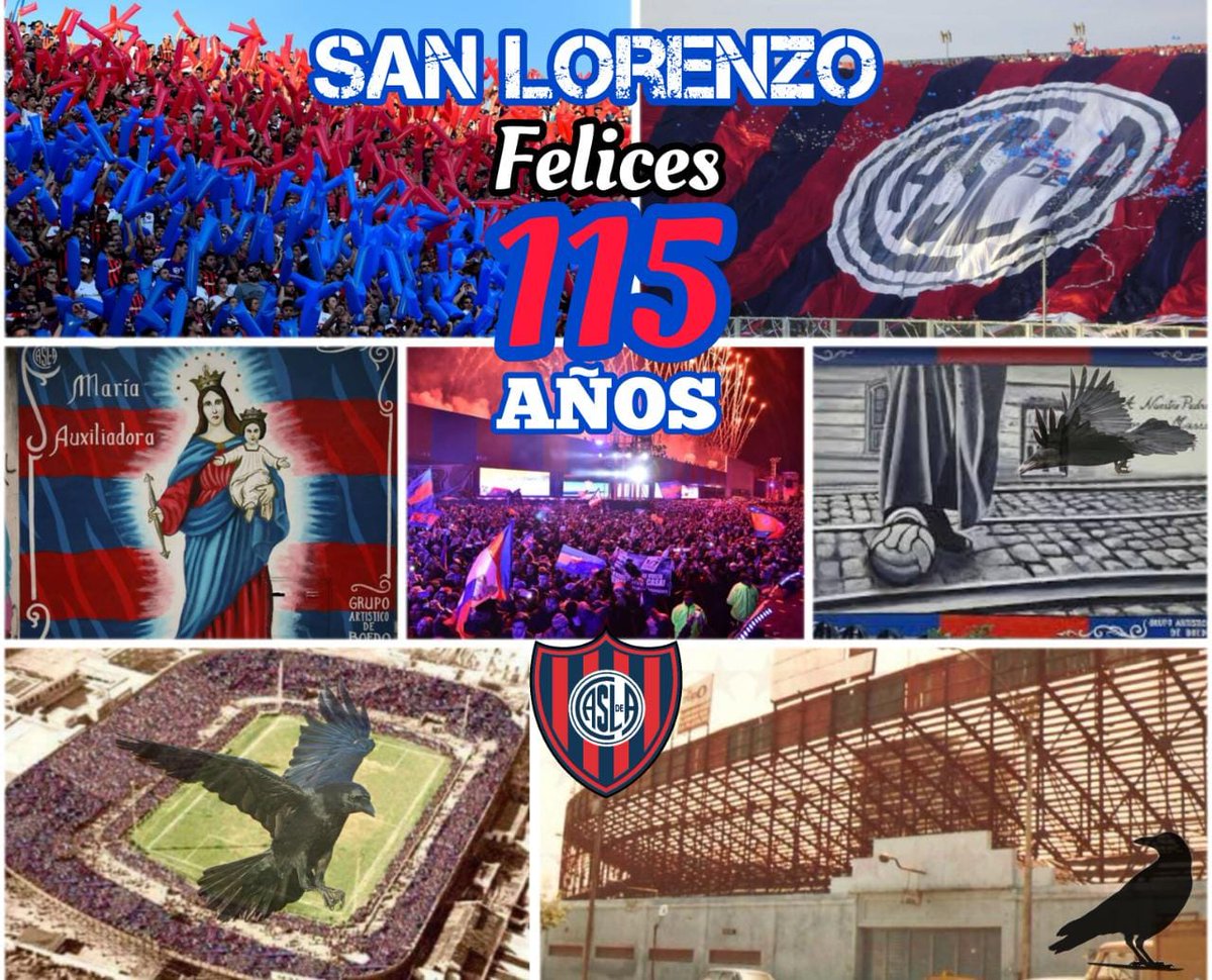 CaslaMiri's tweet photo. Feliz Aniversario Club Atlético San Lorenzo de Almagro!! 💙❤️💙 #115 Grande por su historia, gigante por su gente. Feliz cumple.. CICLON de mi vida!! https://t.co/uyf5qnr5k5