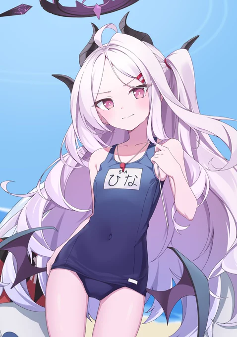 ラクガキ四月といえば水着だよね#ブルアカ 