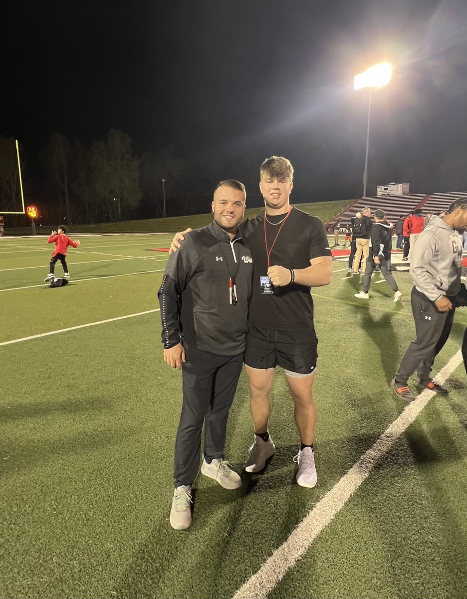 Aaronbowerss's tweet photo. Had a great time visiting 
Gardner-Webb University 
 today. Definitely enjoyed watching the spring game to kick off the season! #THEWEBB #GWUFootball @CoachTreLamb9 @ReardonCoach @PRTYNTHABAKFLD @NMBHSFootball @GavinFo35295996 https://t.co/SirPUUfVZl