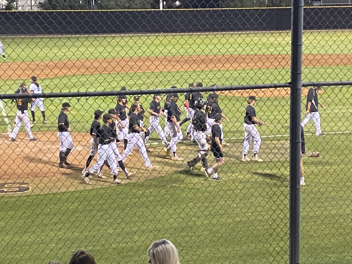 GilbertHSTigers's tweet photo. Varsity Boys Baseball get the “W” at HHS tonight.  Final score 8-3!  #TigerStrong https://t.co/OjE3fqxNFO