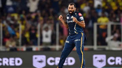 ScultSports11's tweet photo. Watch: Mohammed Shami clinches his 100th IPL wicket in style #IPL2023 #MohammedShami #gujurattitans #csk #wicket #cricketfever https://t.co/6eOx0uMq0f