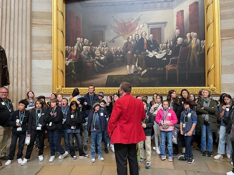 VCSCrusaders's tweet photo. Amazing day in Washington, DC for our fifth graders! The group visited the Supreme Court, Library of Congress, U.S. Capitol, Ford’s Theatre, the White House, Union Station, and the Dr. Martin Luther King Jr. Memorial!
_____
#VCSFamily #CRUNITED #VCSElementary #VCStoDC https://t.co/BT5ZE8Kdxh