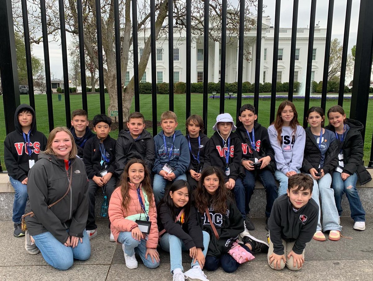 VCSCrusaders's tweet photo. Amazing day in Washington, DC for our fifth graders! The group visited the Supreme Court, Library of Congress, U.S. Capitol, Ford’s Theatre, the White House, Union Station, and the Dr. Martin Luther King Jr. Memorial!
_____
#VCSFamily #CRUNITED #VCSElementary #VCStoDC https://t.co/BT5ZE8Kdxh