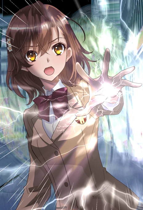 前に描いたビリビリ美琴さん再掲載 