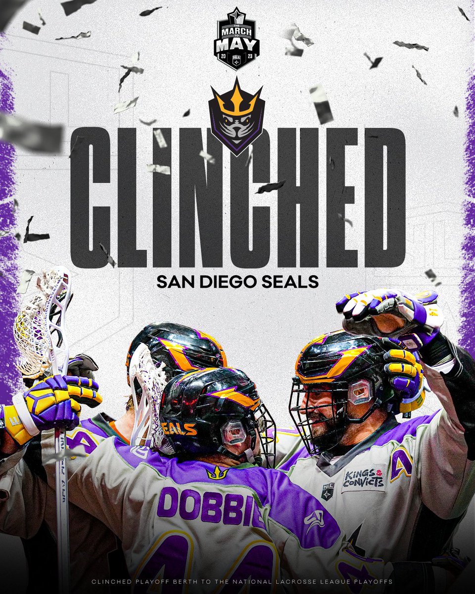 NLL's tweet photo. We'll see ya in the postseason, @SealsLax.

With the Desert Dogs' loss tonight in Colorado, the Seals claim their playoff berth. https://t.co/0H15zwXww7