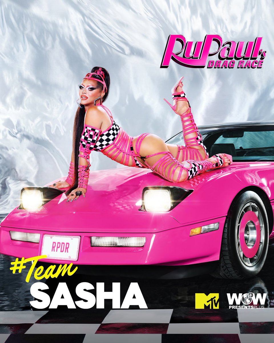 WorldOfWonder's tweet photo. Are you #TeamSasha? 👑 

Retweet, like, comment, and use the hashtag if you want @sashacolby to snatch the #DragRace crown! 🏁

Watch tonight’s new #DragRace NOW on @wowpresentsplus (worldwide ex. USA, Canada, Australia) and @mtv (USA): https://t.co/01TTUNRorn https://t.co/VopII7m171