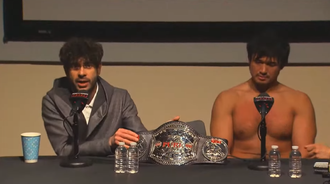 WrestlingCovers's tweet photo. Tony Khan says they'll be filming for ROH next week, and Shibata will be at the tapings. #SupercardOfHonor https://t.co/5ZlqUv9XgJ