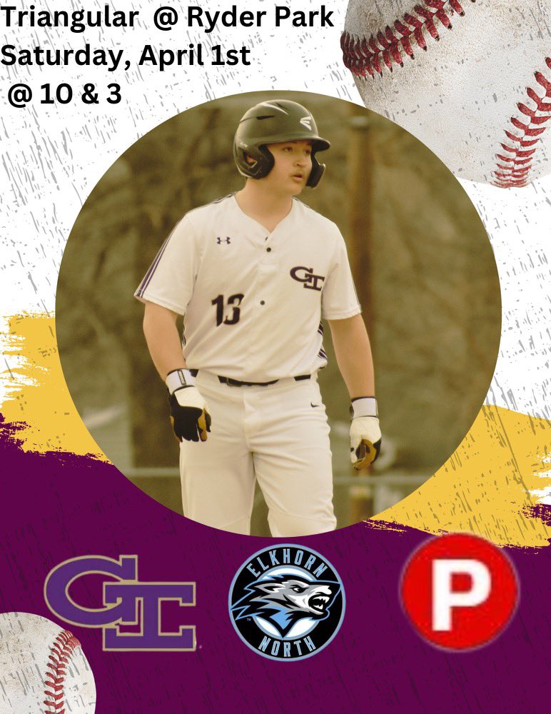 GISHbaseball's tweet photo. Varsity and JV in action tomorrow. Dress warm.. as the varsity starts at 10am and the JV at noon. https://t.co/KEZ2UDXMXq