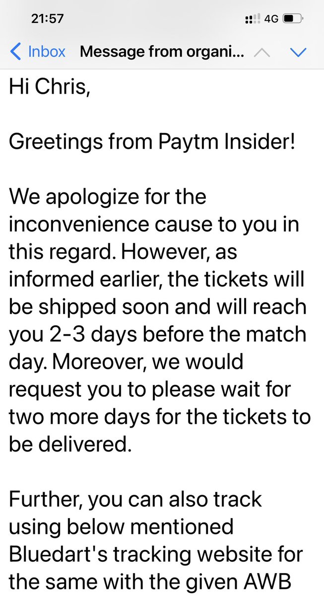 iematters's tweet image. Well I was hoping to be at my first @IPL game tomorrow at the @SunRisers against the @rajasthanroyals but @Paytm @Paytmcare told me last night to wait two days for my tickets to arrive - ie the day after the game?