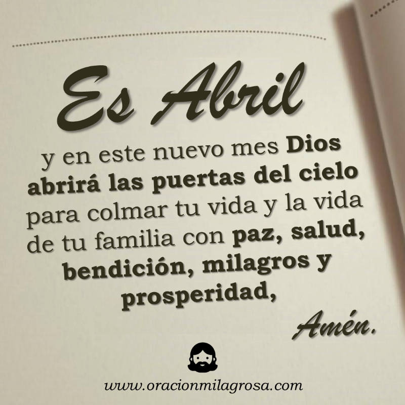 oracion_milagro's tweet photo. Oración de bendición para el mes de abril: https://t.co/gaqQPXVqMP