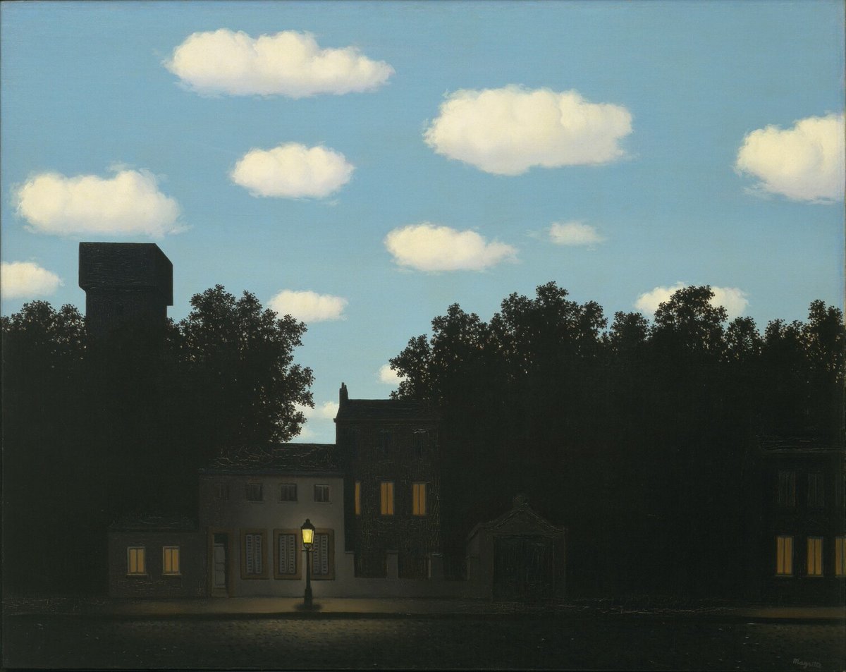 René Magritte, The Empire of Light, II, 1950 #museumofmodernart #renémagritte moma.org/collection/wor…