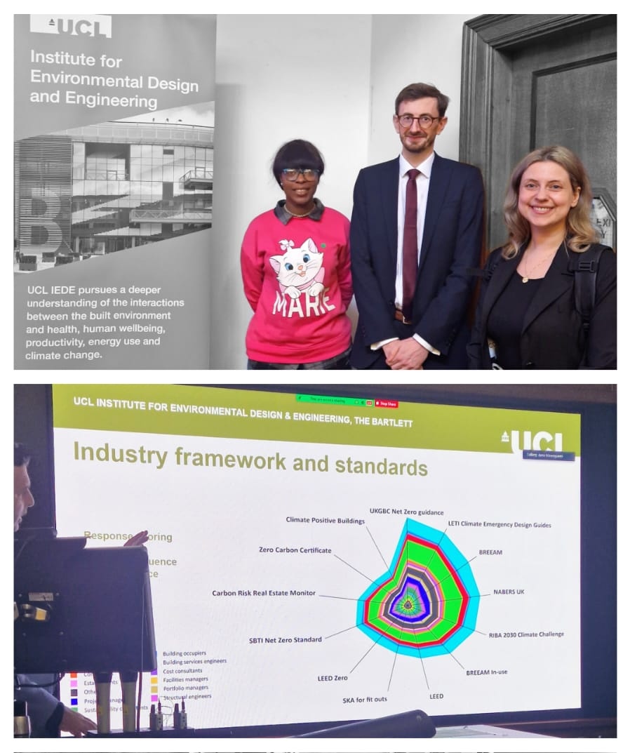 As a @UCLAlumni its been great to reconnect with @UCL_IEDE Symposium's on #netzero solutions.   Hugely important work which illustrates several significant research breakthroughs @NZCBStandard  #IEDEnetzero @CIBSE #embodiedcarbon #operationalcarbon #opportunities #Partnerships