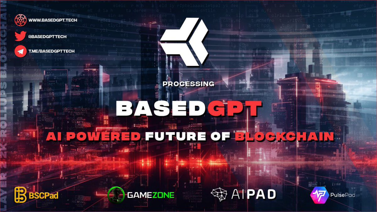 BasedGPTTech's tweet image. The #BASEDGPT IDO is just right around the corner and things are gearing up! Are you prepared? 
Want to get in on the next hot #IDO? 
You can participate by holding a tier on any of the below launchpads 👇
@AIPADTECH 
@BSCPad 
@gamezone_app 
@PulsePad_App