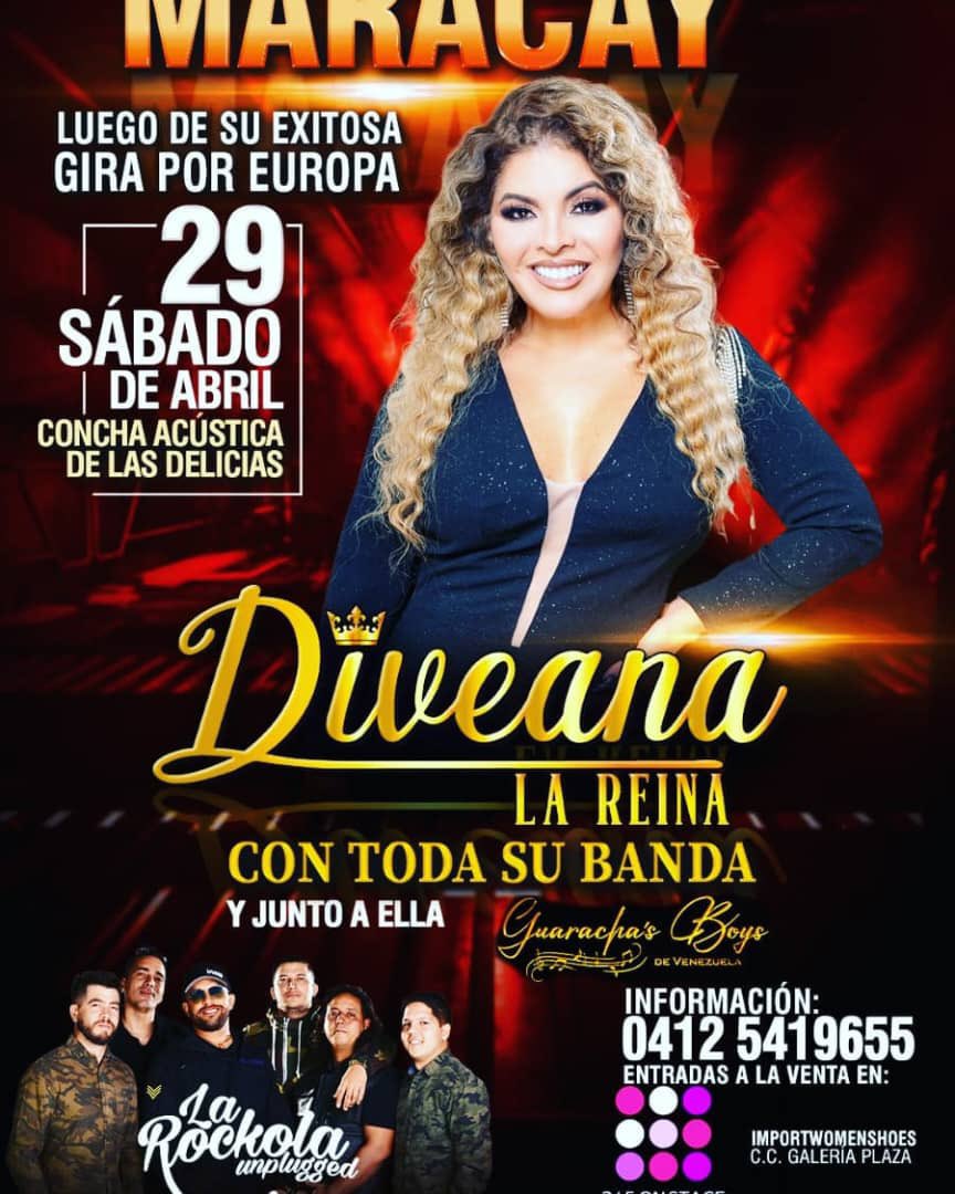 <a href="/diveanaoficial/">Diveana</a> llega a la @conchacusticamcy para interpretarnos sus grandes éxitos y todo lo nuevo 🙌🏼

Un show que será grabado totalmente en vivo para la historia 🤩

Las entradas están disponibles en 365onstage.com

En la concha acustica de 2pm a 7pm
#Maracay