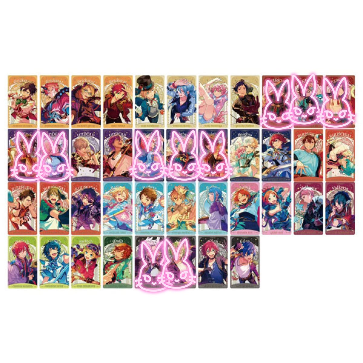 kyoko_tmy's tweet photo. 【交換】あんスタ アルカナカード
譲→北斗、スバル、真、真緒、英智、渉、桃李、弓弦、晃牙、アドニス、嵐、司、千秋、奏汰、鉄虎、翠、忍、なずな、光、友也、創、ひなた2、ゆうた、宗、みか、夏目、つむぎ、宙、斑、茨、ジュン

求→零>敬人、紅郎、泉、薫(友人分含)

本日、鳳での手渡し可能
↓ https://t.co/VYng55Zgvb