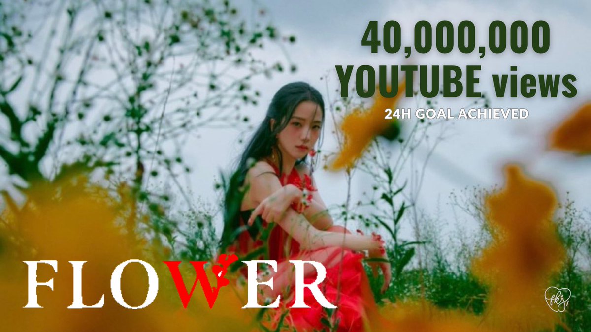 ForeverKimJisoo's tweet photo. JISOO - ‘꽃(FLOWER)’ M/V surpassed 40 Million views on YouTube, achieving our 24H goal.

K E E P  S T R E A M I N G ! ! ! 

Do not stop! Youtube might still delete some views! 

🔗https://t.co/0RNYHz5ke2

SOLOIST JISOO DEBUT 
#JISOO_Blooming_With_ME 
#꽃처럼_피어난_지수_솔로
#FLOWER @BLACKPINK
