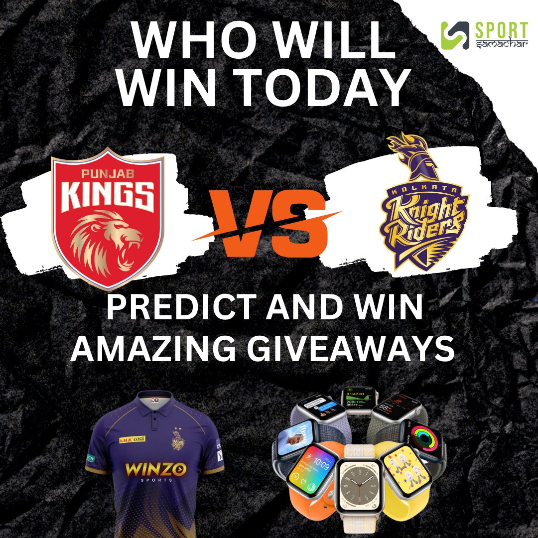 &gt;&gt;sportsamachar IPL Cricket Contest 2

&gt;&gt;Predict Today’s Match Winner.

#ipl23 #IPLT20 #TATAIPL #ShikharDhawan #NitishRana #PBKSvKKR  #KKRvsPBKS #KKR #PBKS #T20Cricket #TATAIPL2023 #IPL #IndianPremierLeague #predictions #offers  #giveaways #freegiveaways #contests #contestalert