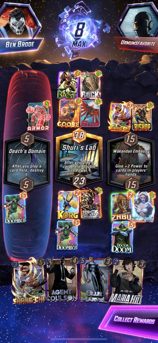 Especially appropriate to have my opponent beat me with a 20-Power Rock today