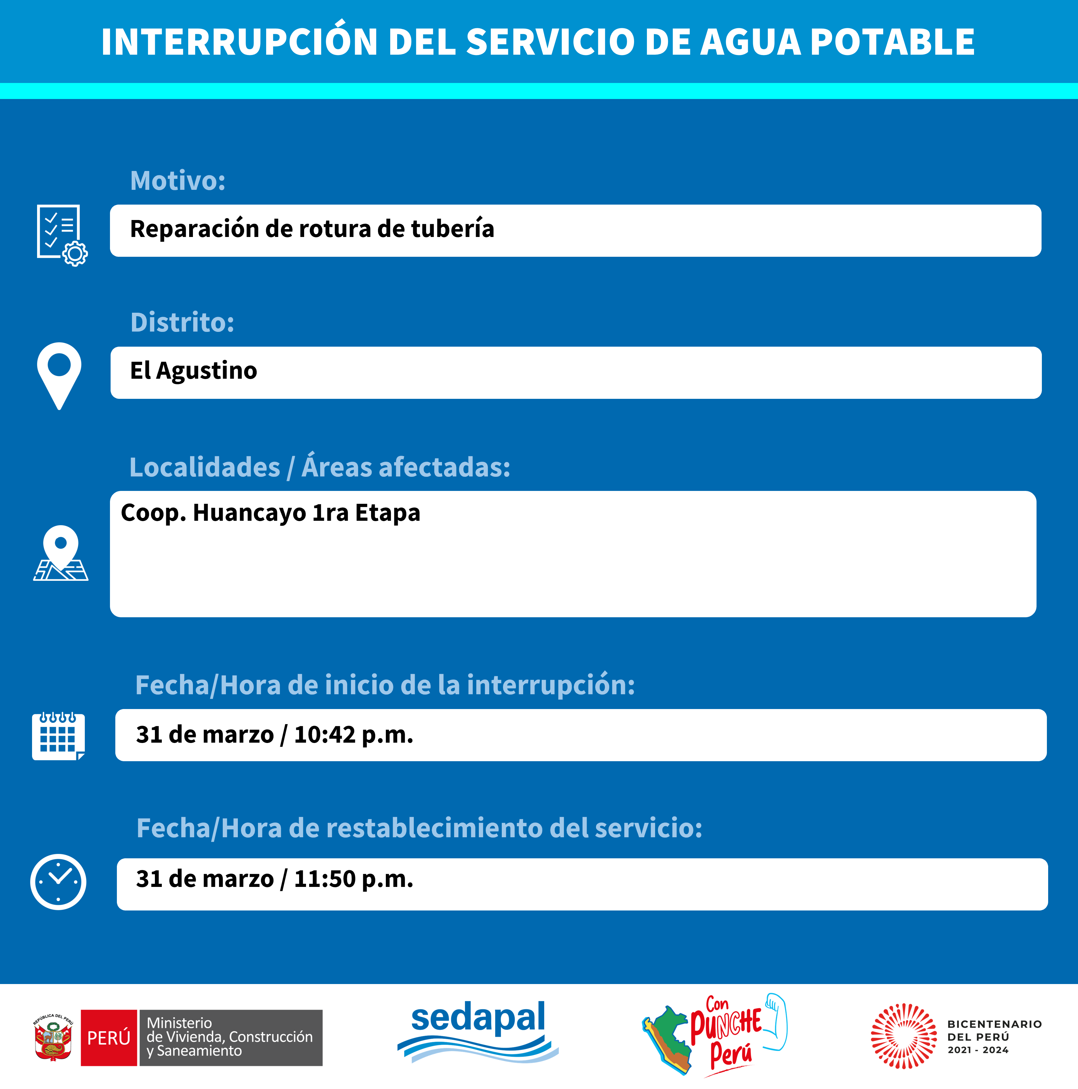 ¡ATENCIÓN EL AGUSTINO!