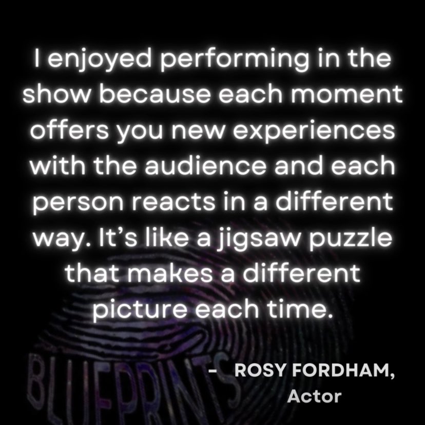 Actress Rosy Fordham’s take on performing with the Blueprints Museum 👁✨

#blueprints #quotes #rosyfordham #bts #soldoutshow #immersivetheatre #actor #women #relationships #identity #age #connections