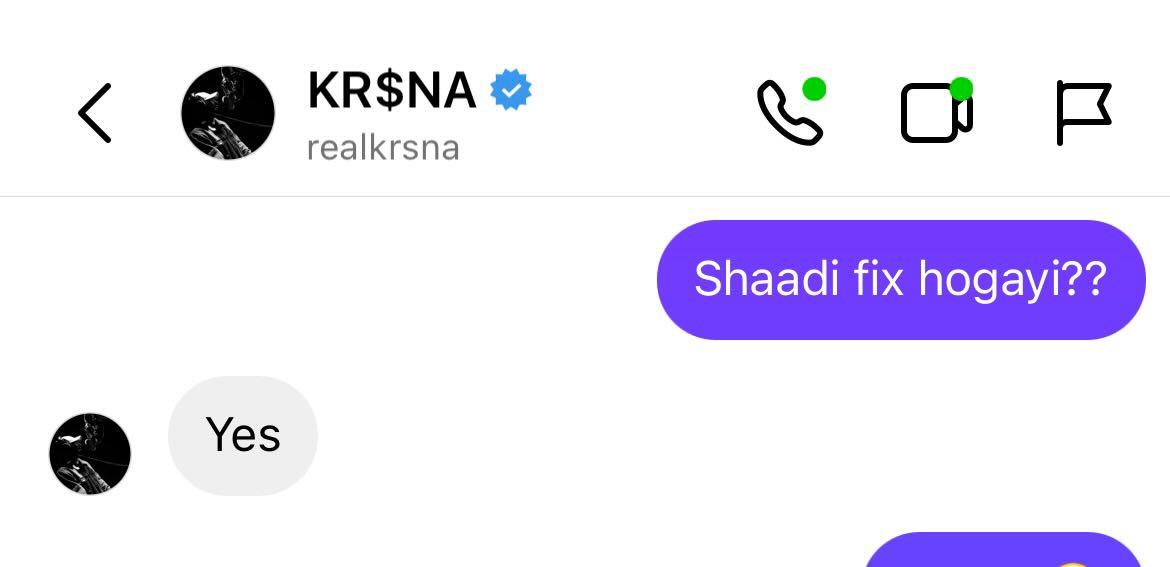 KR$NA bhai getting married finally