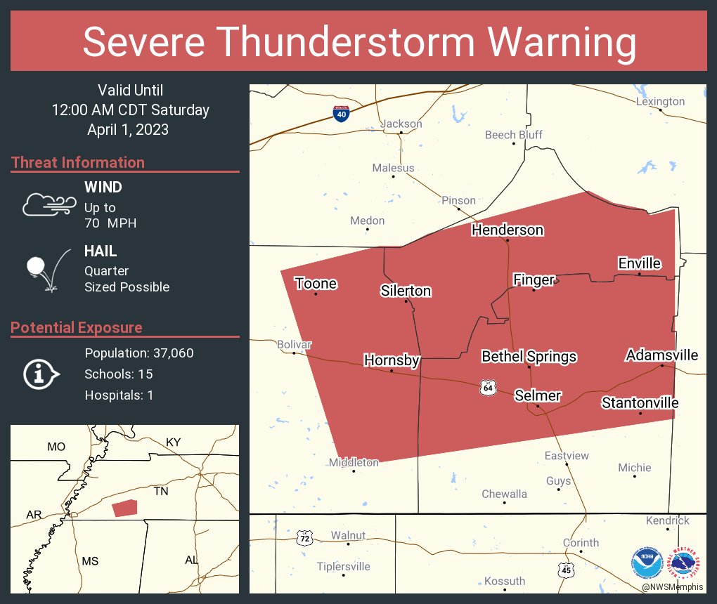 NWS Severe Tstorm on Twitter "Severe Thunderstorm Warning including