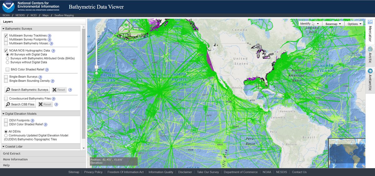 MunirSpatial's tweet image. Discover the mysteries of the ocean depths with the latest bathymetry maps from NOAA&apos;s National Centers for Environmental Information. Explore the seafloor like never before: ncei.noaa.gov/maps/bathymetr… #oceanexploration #marinescience #underwatermapping #gischat #geospatial