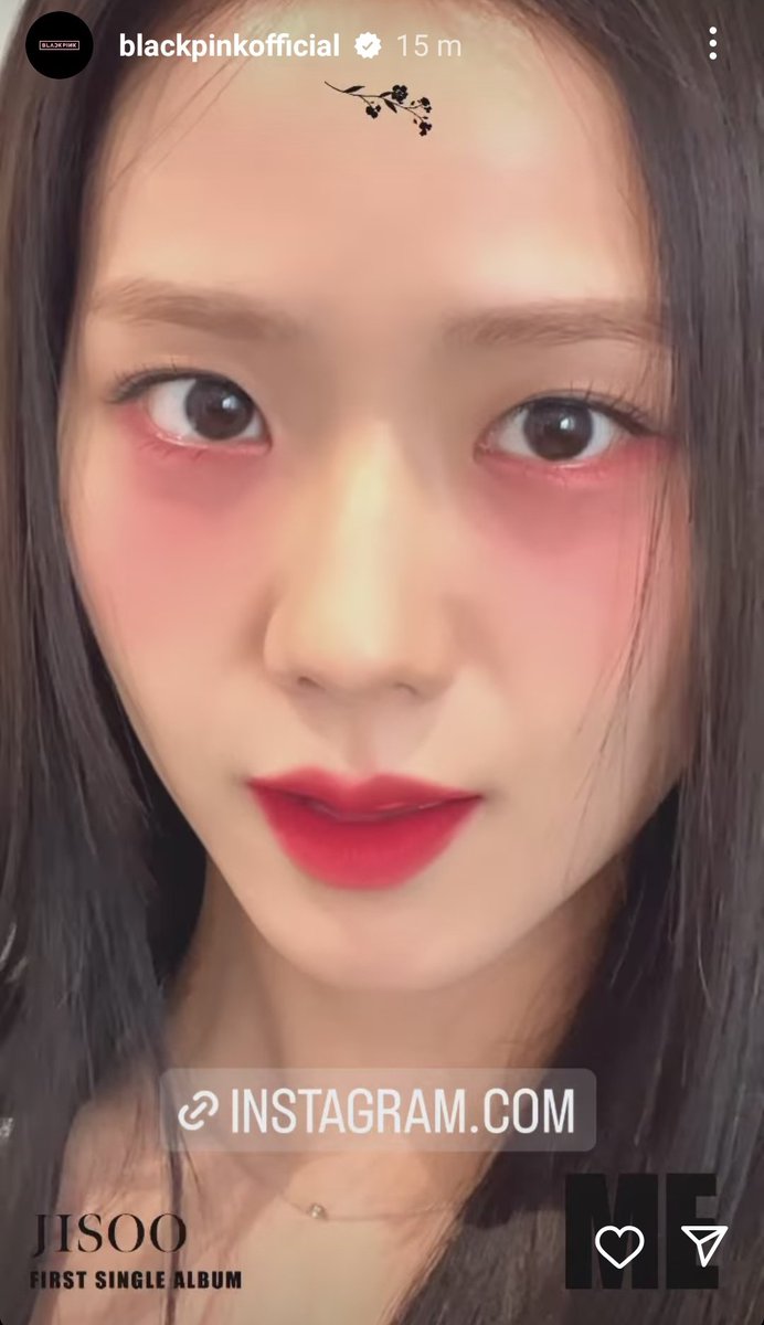ForeverKimJisoo's tweet photo. [📸] 230401 blackpinkofficial post updated with #JISOO. 

FLOWER 'ME' Filter is available now on Instagram.

🔗 https://t.co/n6Uarxdmwe

SOLOIST JISOO DEBUT 
#JISOO_Blooming_With_ME 
#꽃처럼_피어난_지수_솔로
#FLOWER #ME @BLACKPINK https://t.co/iEMaA7ry9C