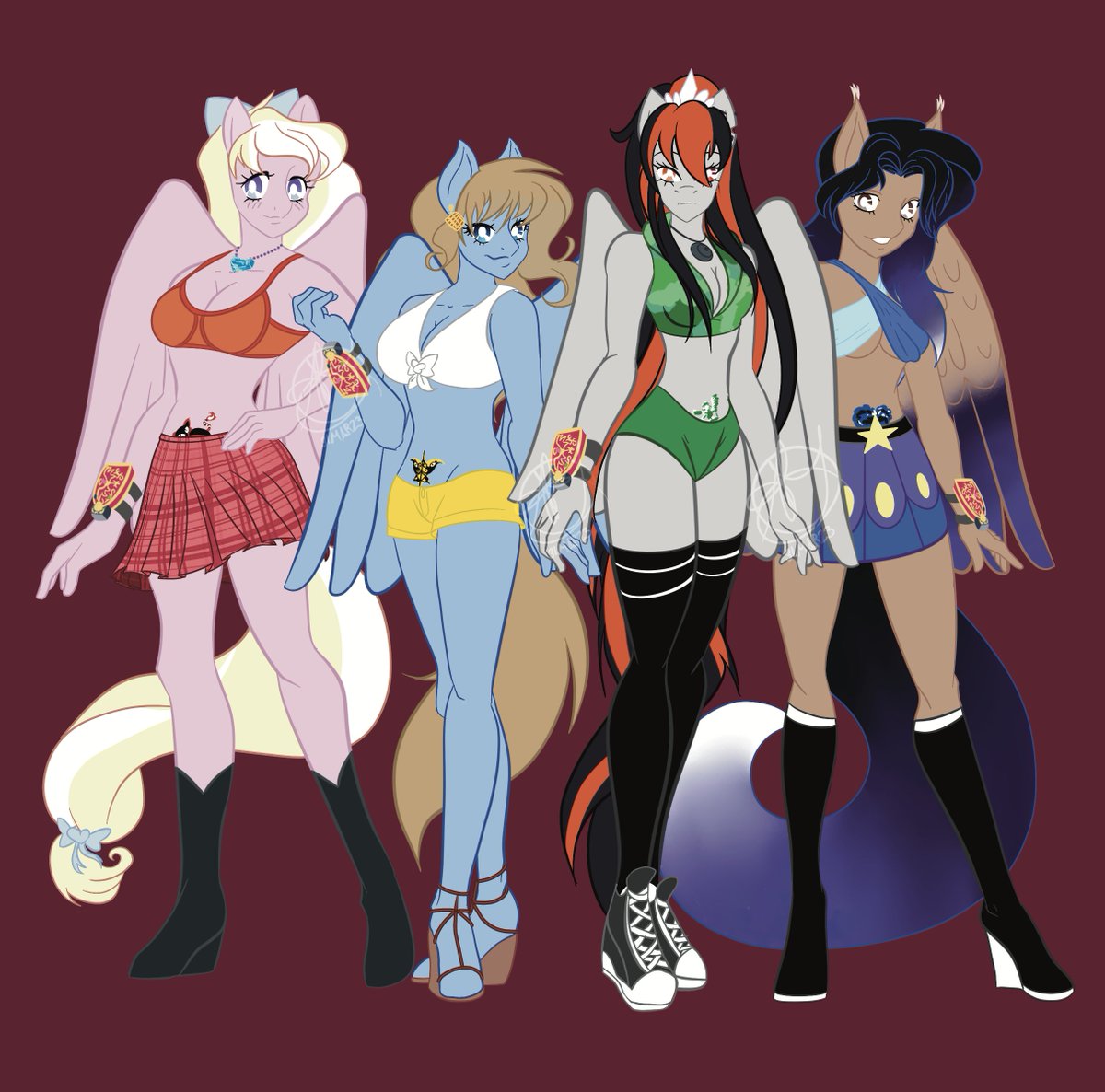 LanisGrotto's tweet photo. I had a lot of fun with this piece for @AlabastorAmril for his lovely #harem of ladies. I think my favorite is either #BayBreeze or Alexus. They were the most visually interesting.

#commission #flatcommission #SailorMoon #美少女戦士セーラームーン #artist #pegasus #flatcolor https://t.co/kirss5TVOH