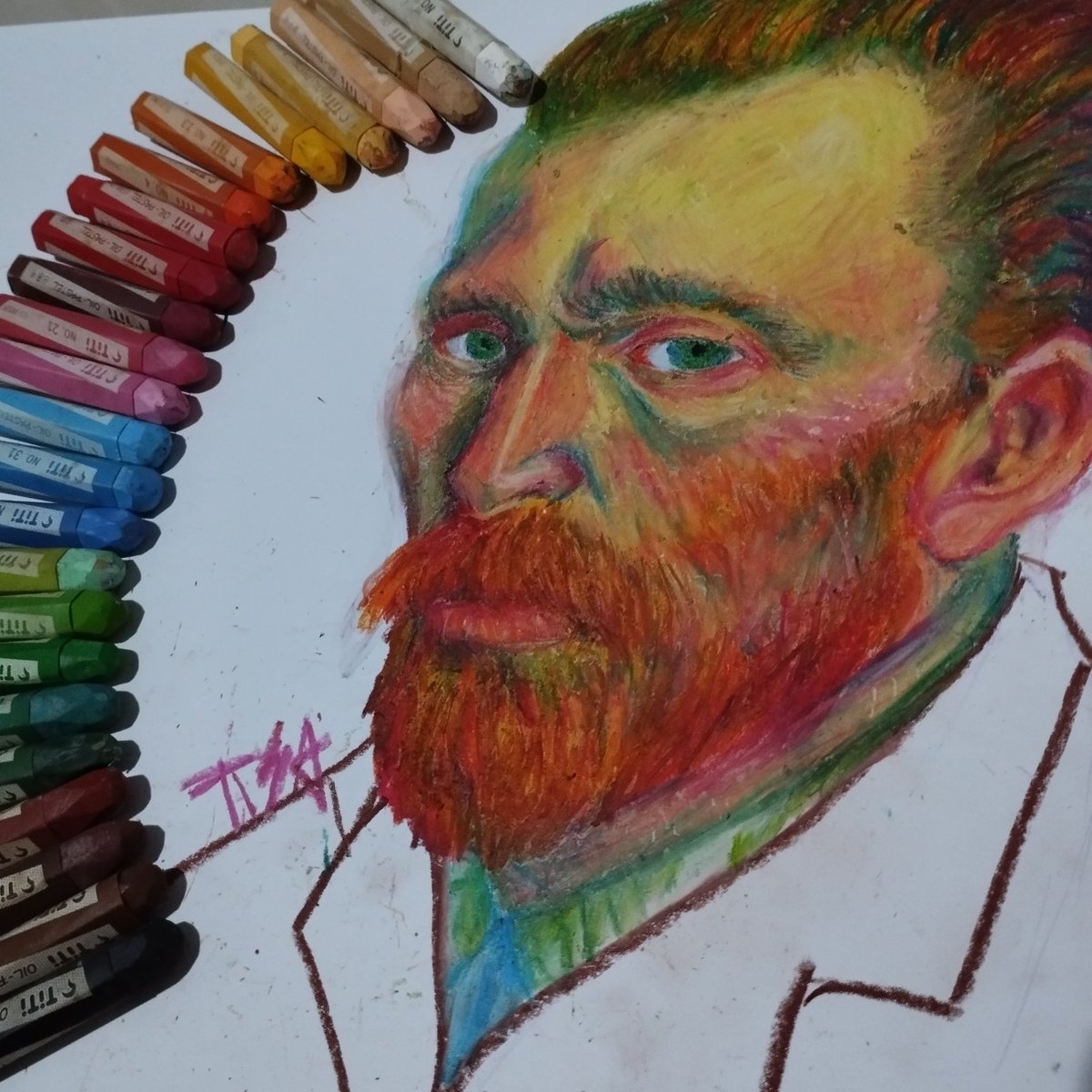 Vincent Van Gogh

#oilpasteldrawing