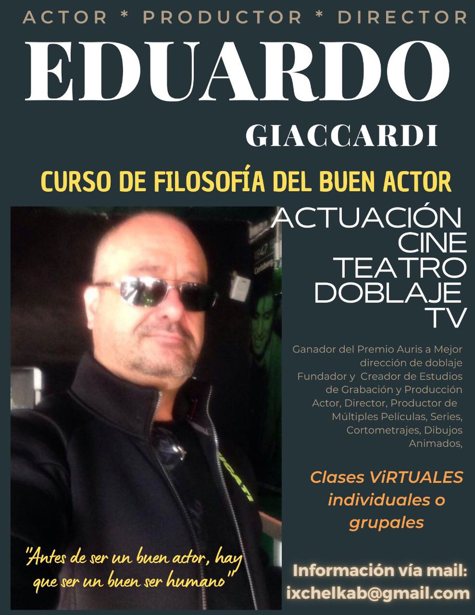 edugiac's tweet photo. Curso de actuación, doblaje y manejo de voces para animación y anime. Info a ixchelkab@gmail.com https://t.co/QpPzamB5Vo