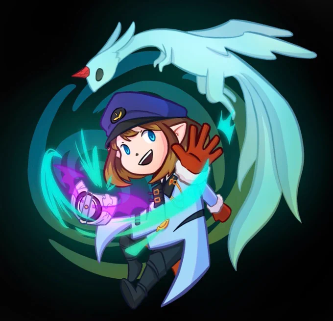 My lil mage out there destroying the world *clenches fist* 1 more week… I miss her   