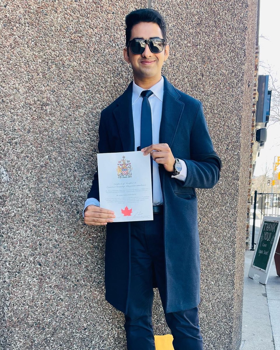 md_sager's tweet photo. I'm thrilled to announce that last week, I was granted Canadian citizenship! 
I'm grateful for my new citizenship &amp; I look forward to embracing all the possibilities that it brings
Thank you Canada, for welcoming me into your wonderful &amp; diverse community!
#citizenship #Canadian https://t.co/rty98TPt3g
