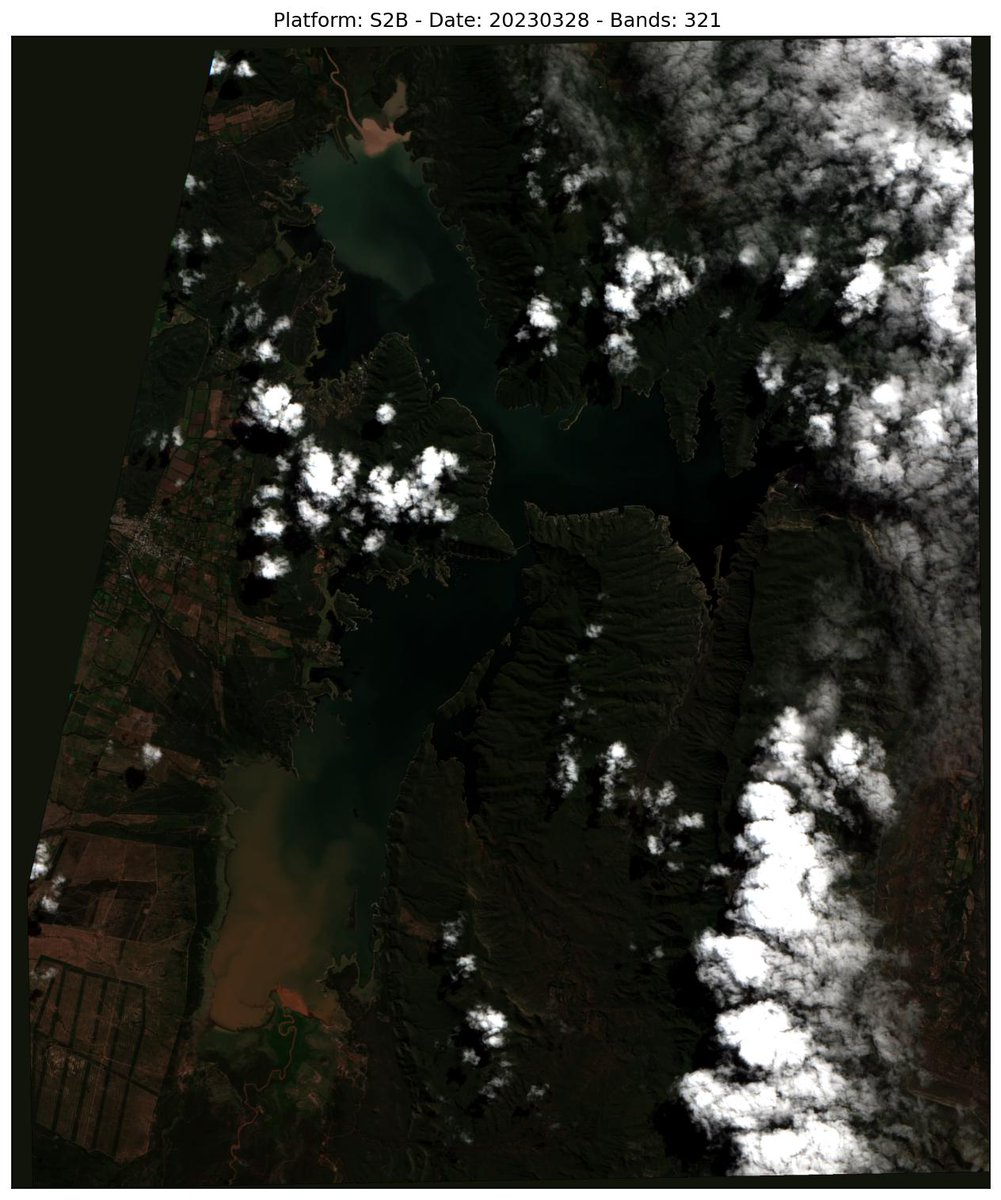EoForge's tweet photo. Cabra Corral Dam (Salta, Argentina) 
Estimated Area: 73.1 km² @ 9% cloud coverage (as informed by satellite cloud mask) on 2023-03-28
 #Salta #WaterMonitoring #Sentinel2 https://t.co/1FlJJLpULI