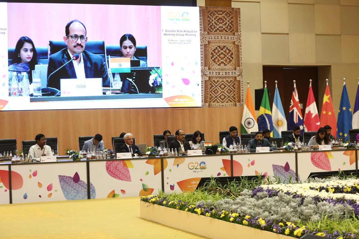 g20org's tweet photo. The ongoing session at the 1st #DRRWG Meet delves into alternative ways for DRR with an emphasis on ecosystem-based methods. Sustainable interventions at the local level &amp; creation of a national framework for implementing nature-based solutions were also explored.

#G20India https://t.co/RAMo9BqKe1