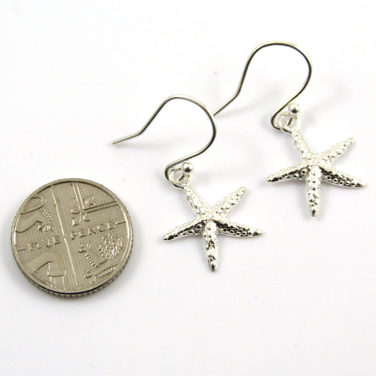 Sterling Silver Earrings, Starfish Earrings, Charm Earrings, Nature Earrings, Everyday Earrings, Starfish Drop Earrings tuppu.net/9db852b4 #northumberland #thestrandline #UKGiftAM #supportsmallbusiness #Etsy #UKGiftHour #CharmEarrings