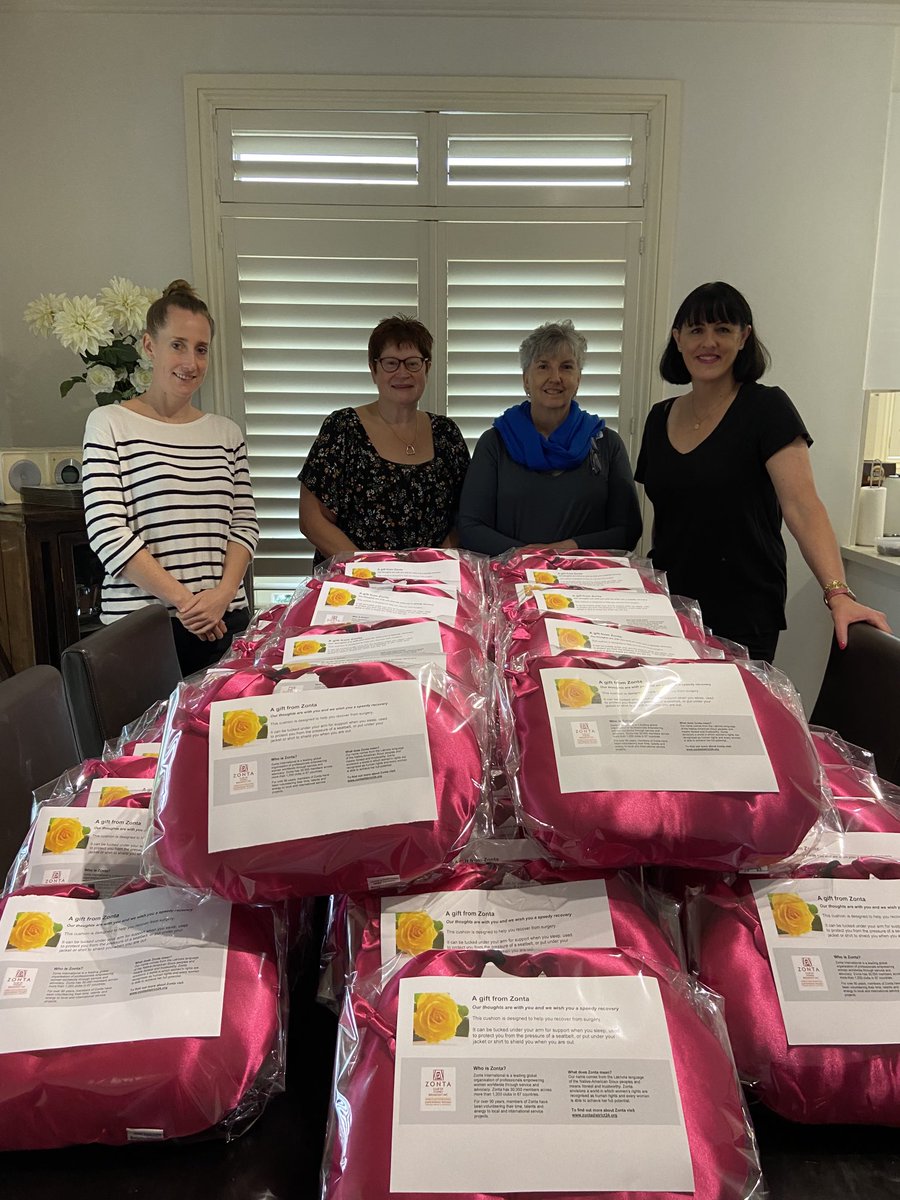 ⁦<a href="/ZontaSydBreakie/">ZontaSydneyBreakfast</a>⁩ made 75 #breast care cushions today to support women who have had a #lumpectomy or #mastectomy. A recipient who got her cushion 23 years ago still has it - it gave her so much comfort after surgery that she can’t part with it !!