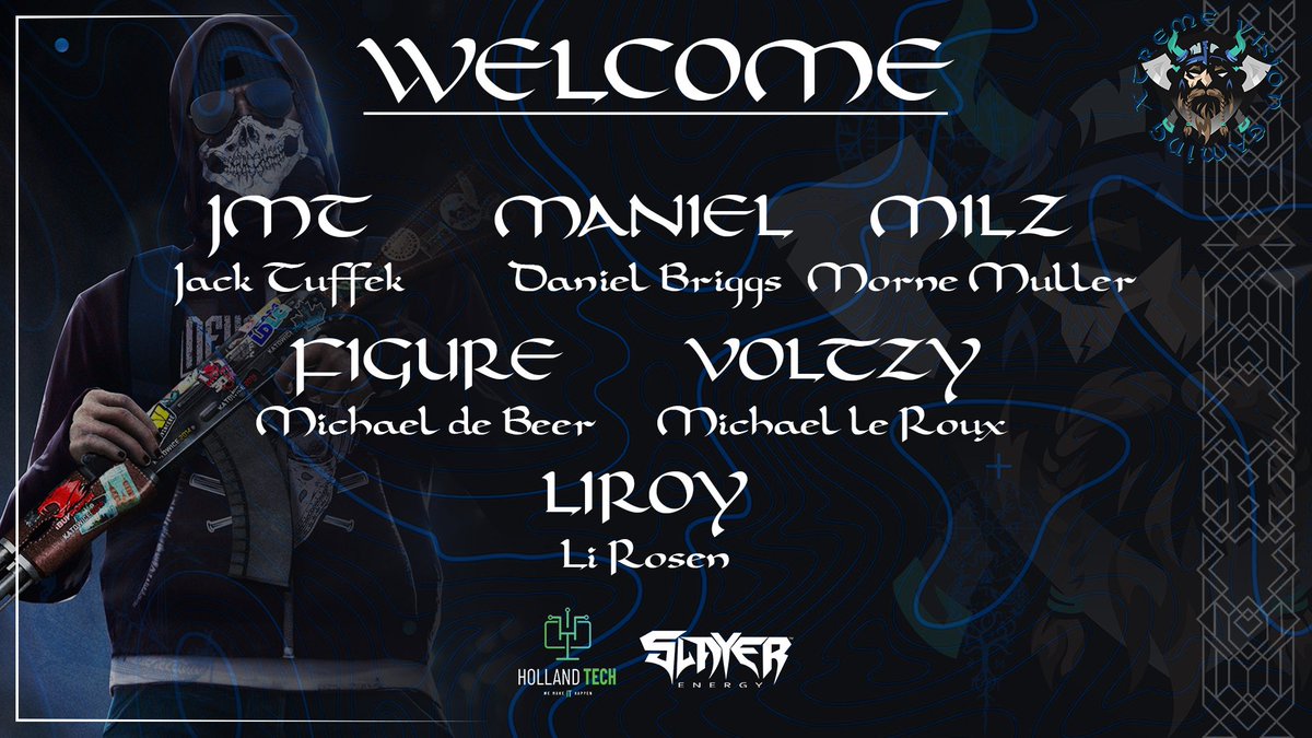 New vikings joins the ranks and with this XvG Miracle is reborn:

<a href="/FigureCS/">Mikey</a>
@MilzCS
<a href="/VoltzyCS/">Michael</a>
@Kingjmtcs
<a href="/Liroyeye/">Fried Rice</a>
@manieliniwee

Welcome vikings, get ready for the battlefield!

<a href="/HollandTechSA/">Holland Tech</a> <a href="/Slayerdrink/">Slayer Energy</a> 

#XvGSA #thecoldwindsrisefromthenorth #slayerenergy #deathtodull