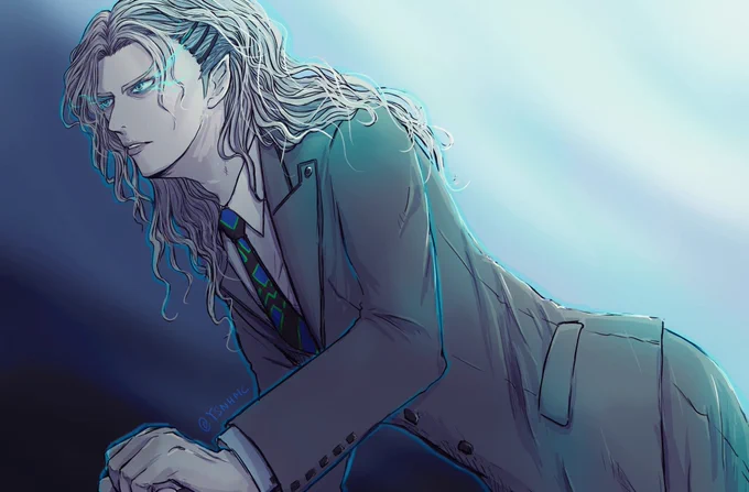 去年描いた初めてのユーリの絵です(微調整)もう1年だなんて信じられない 